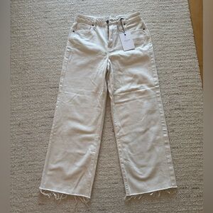 NWT Women's Cream Wide-Leg Pants
